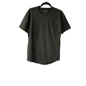 BYLT Basics Drop Cut S/S Lux Active T-Shirt Men S Polka Dot Performance Stretch